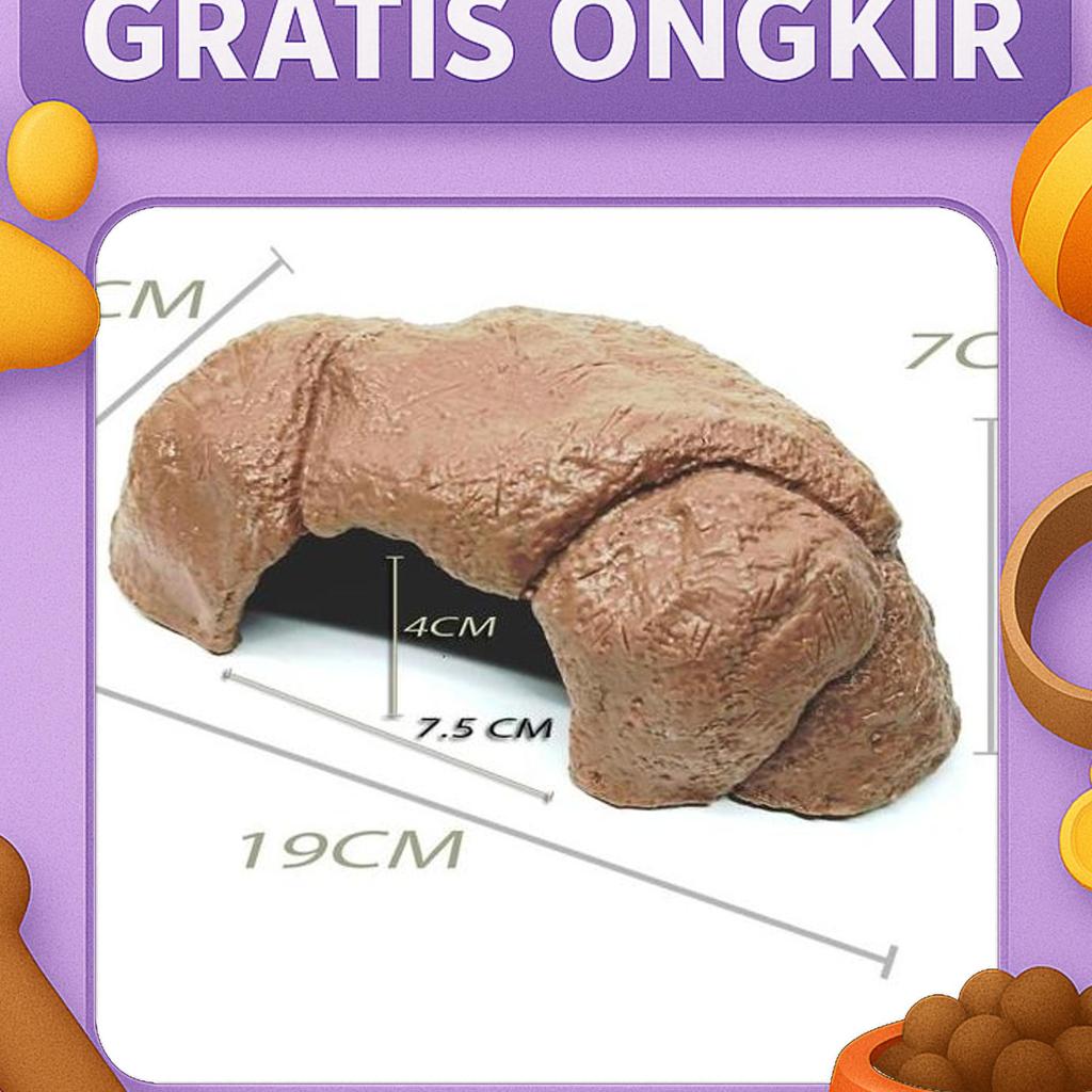 Hc020 Hidding Cave Place Hidingcave Rumah Reptil Goa Tempat Sembunyi Reptile Leopard Gecko Creasted 