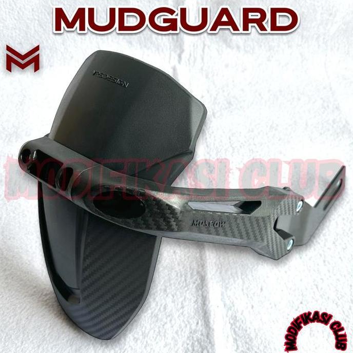 MUDGUARD UNIVERSAL SPAKBOR KOLONG BELAKANG MUD GUARD PENAHAN LUMPUR KARBON MUDGUARD MOSCOW ORIGINAL 