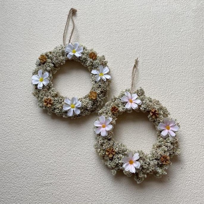 Flower wreath | Gantungan pintu | hiasan dinding Bunga