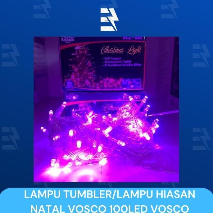 LAMPU TUMBLER/LAMPU HIASAN NATAL VOSCO 100LED VOSCO
