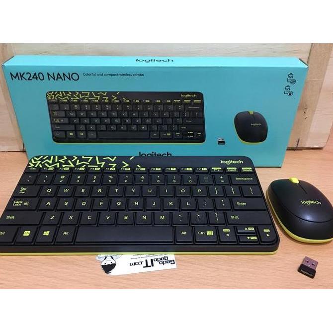 LOGITECH MK240 NANO Paket Wireless Keyboard MK240 & Mouse Combo MK240
