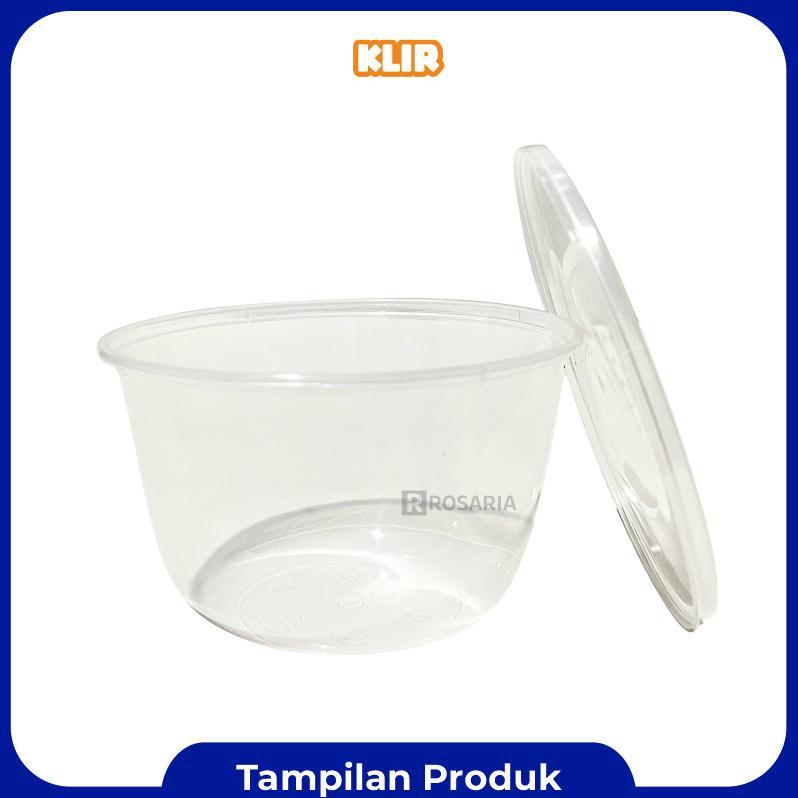 Thinwall Bowl 500 Ml Klir Mangkok Bulat Wadah Plastik Bening Food Container Baru
