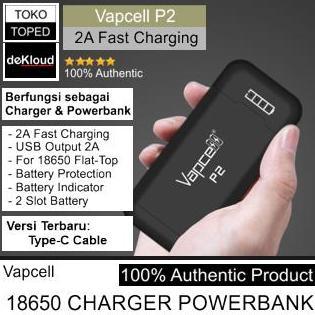 Authentic Vapcell 18650 Fast Charger Power Bank | 2A powerbank battery