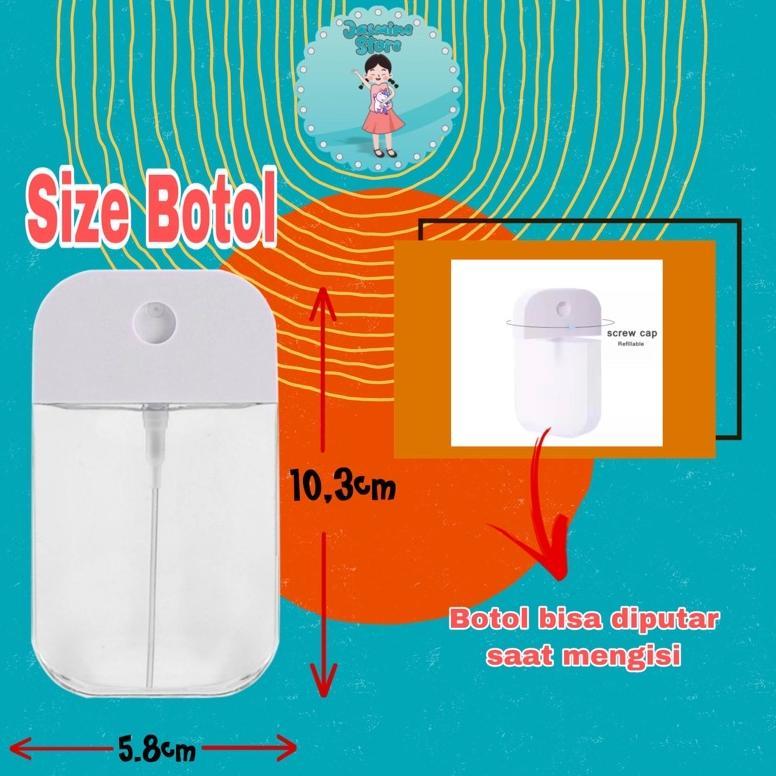 Unik Botol Spray Gen 2 Square Gantung/Botol Spray Handsanitizer Pocket Isi Ulang Lucu/Tempat Hand Sa
