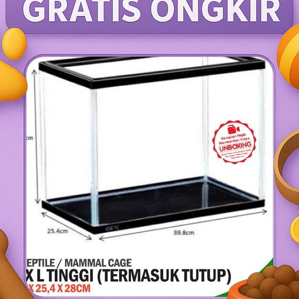Gex Reptil Akuarium Tinggi / Kandang / Terrarium