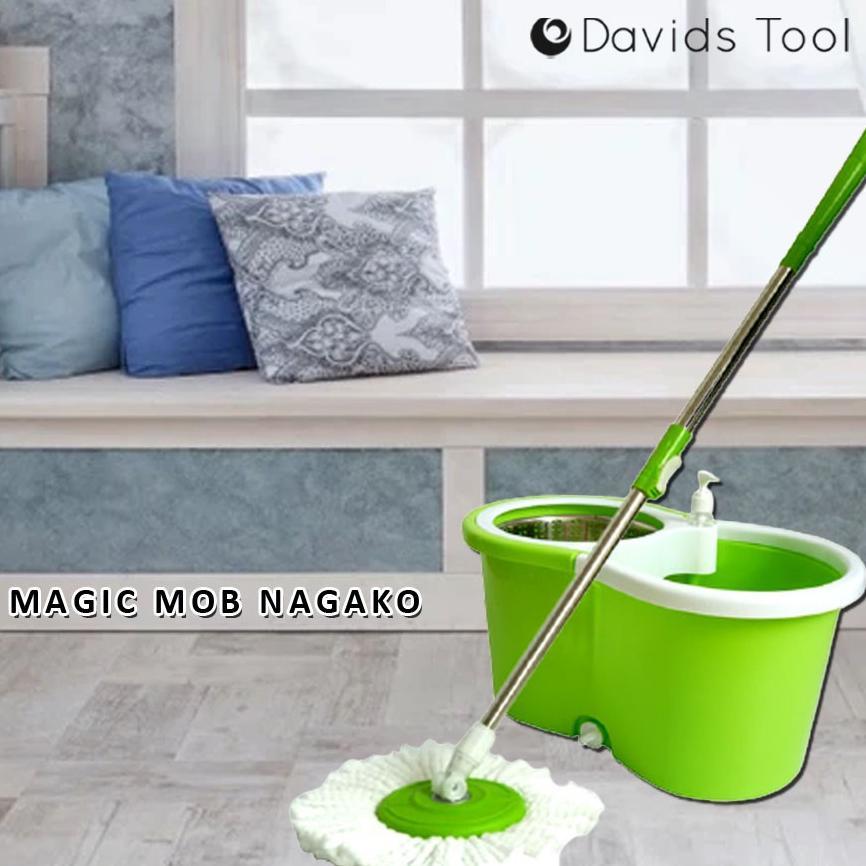 Alat Pel Pelan Lantai Ultra Mop Praktis Tanpa Peras Otomatis Serbaguna Magic Nagako