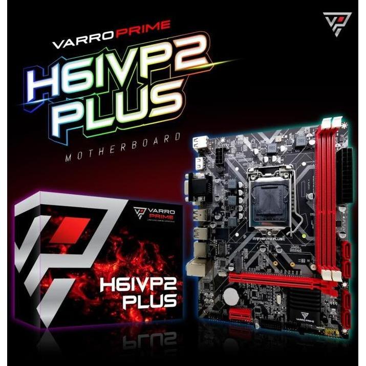 TERBARU - MAINBOARD /MOTHERBOARD GAMING VARRO H61 VP2 PLUS SOCKET 1155 DDR3 NVME