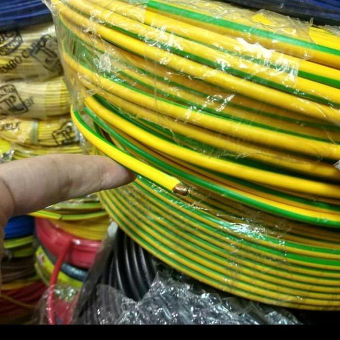 KABEL GROUNDING 4 MM KUNING HIJAU NYA 4 MM KABEL KAWAT TUNGGAL