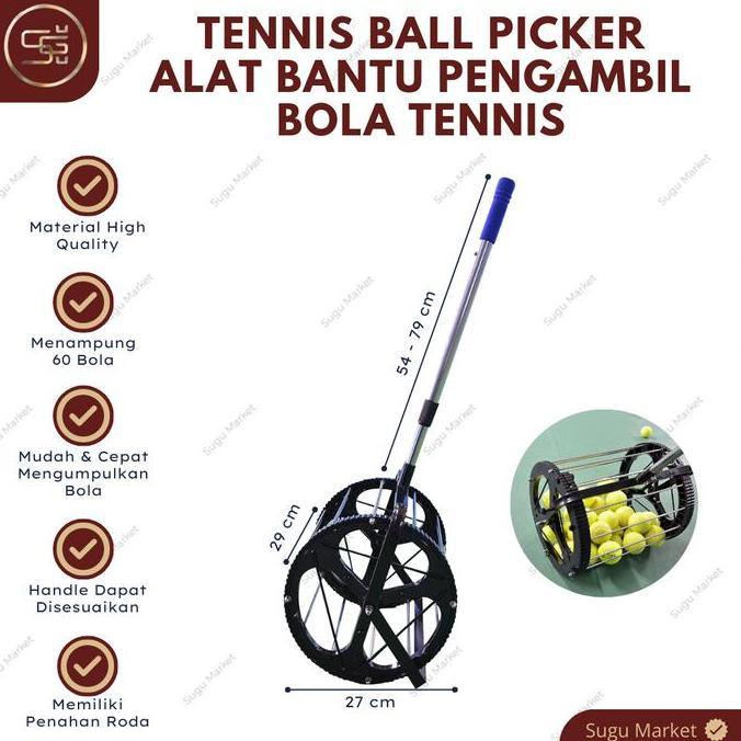 TERMURAH - TENNIS BALL PICKER | ALAT PENGAMBIL BOLA TENNIS | TENNIS BALL COLECTOR