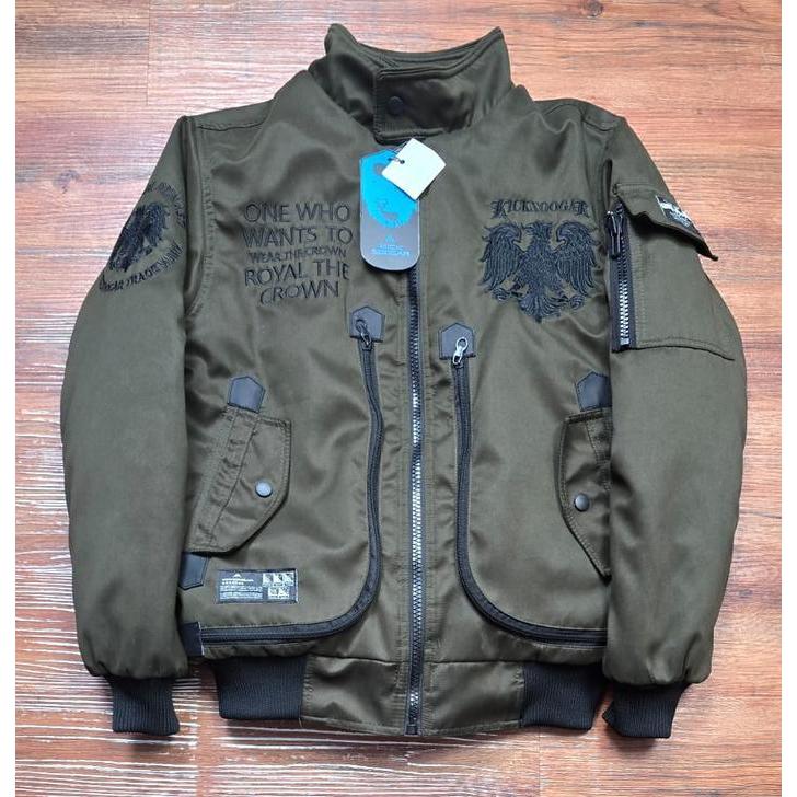 Jaket Motor Sunmori Kicksoogar Jaket Bomber Falcon Jaket Motor Pria Wanita Hijau Army Termurah Best 