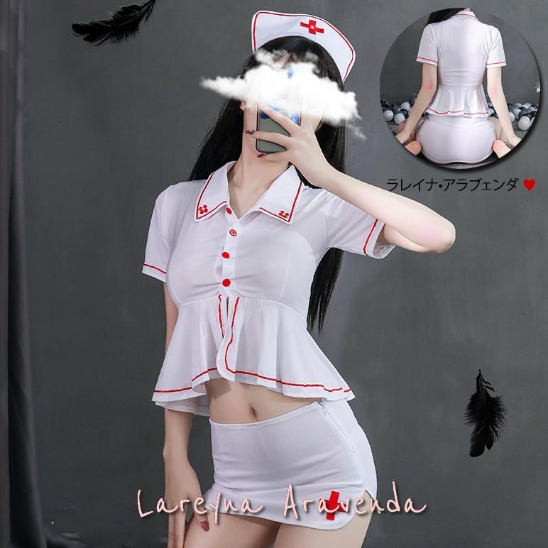 Pakaian Wanita- Set Lingerie Kostum Fantasy Perawat Genit Magang Malam Lg794 - Lingerie - Baju Dinas