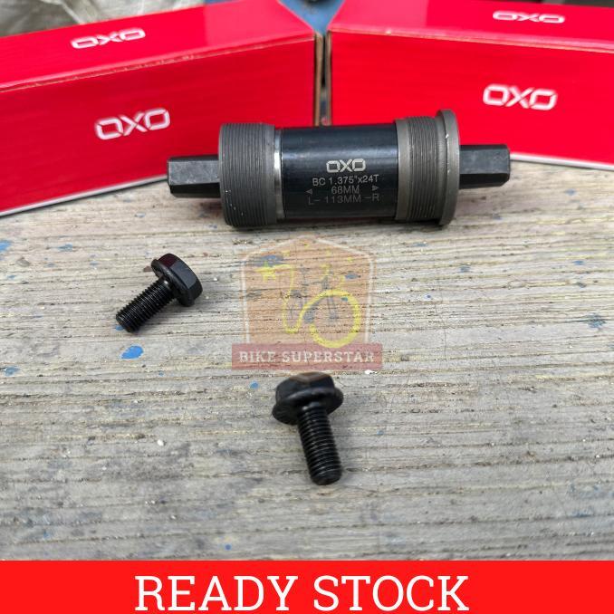 Bottom Bracket Bearing Kotak / As Tengah Sepeda Bearing Kotak OXO 110 / 113 / 118 / 122.5 mm Lipat M