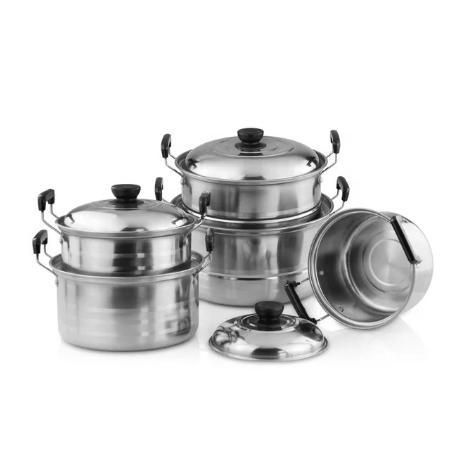 Panci Steamer Set 5 susun Tutup Stainless / Panci + Steamer Set 5 Susun Stainless