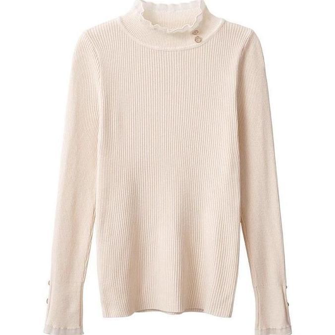 Hcll Baju Atasan Import Wanita Doris - Atasan Lengan Panjang Rajut Premium - Manset Wanita