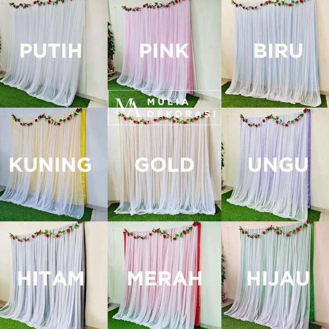 Terjangkau Backdrop Kain Lamaran Decoration Background 2M Abutai Tile