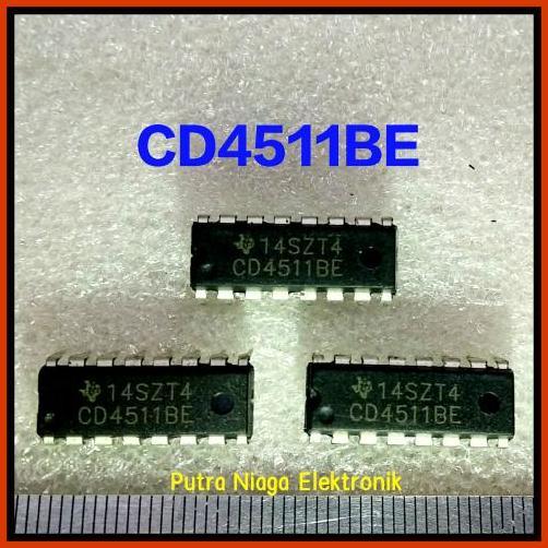 Update (1) ic CD4511BE Dip 16 pin CD4511 / TC4511 / HEF4511 / HCF4511 putran1a dijamin