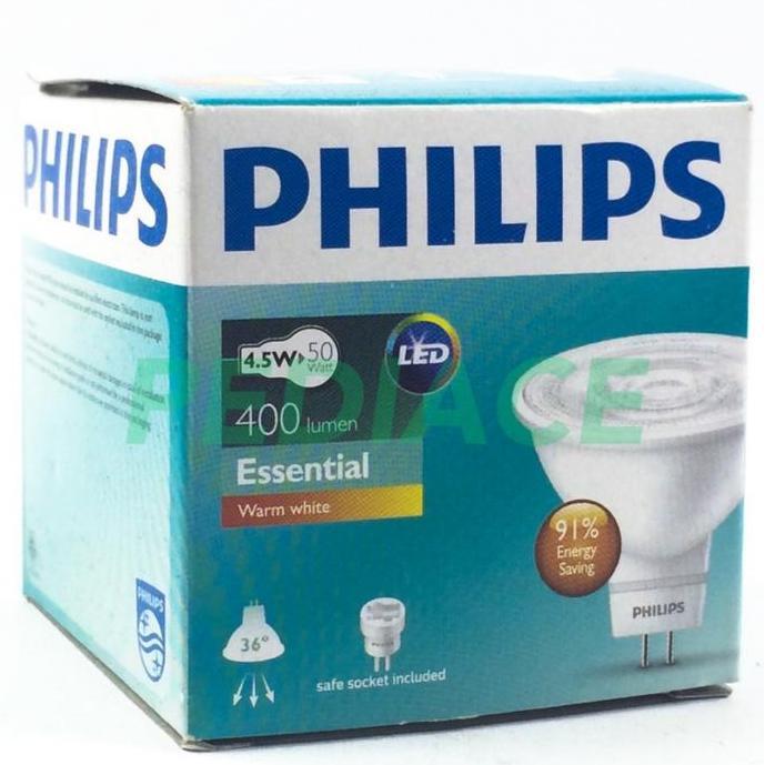 Lampu Halogen LED Spot PHILIPS Sorot 4.5 Watt 220V Fitting MR16/ GU5.3