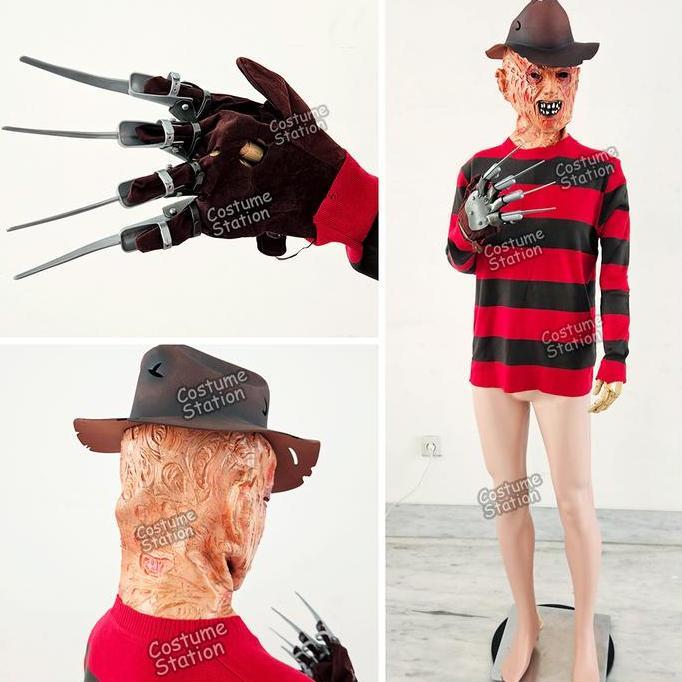 Kostum Freddy Krueger / Costume Villain Killer Halloween Klasik Pembunuh cowo dewasa