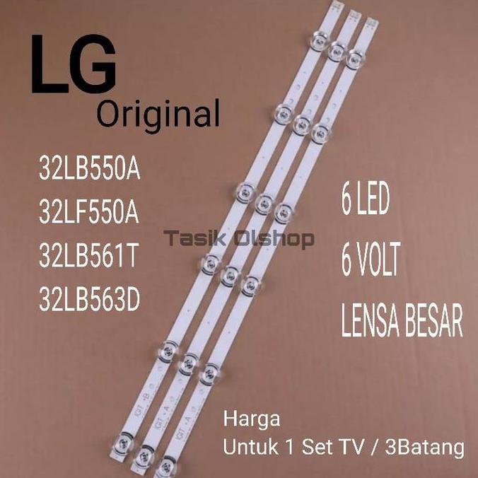 New- BACKLIGHT TV LED LG 32 Inch 6K 6V LAMPU 6V 6 KANCING LED LG