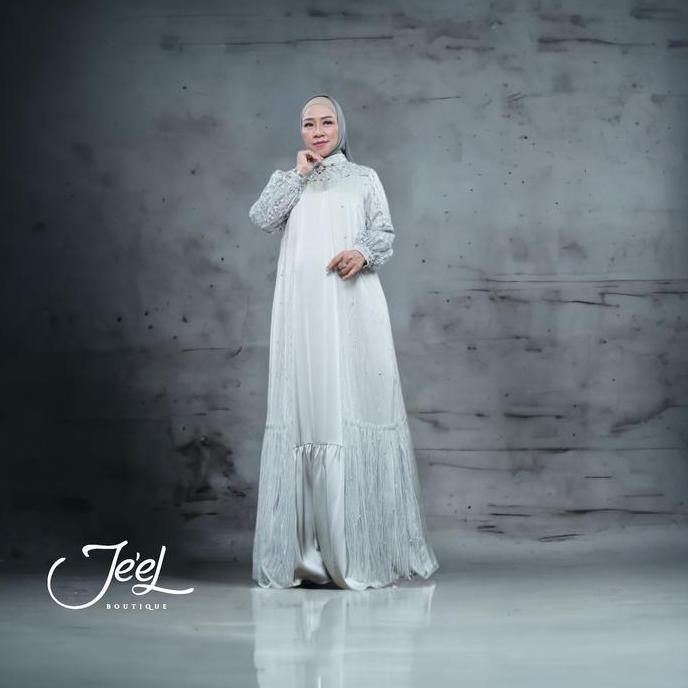 Jeel Boutique | Qiandra Dress Pesta Wanita Casual | Silver, Green Tea, Dusty, Lilac | Size M, L, XL 