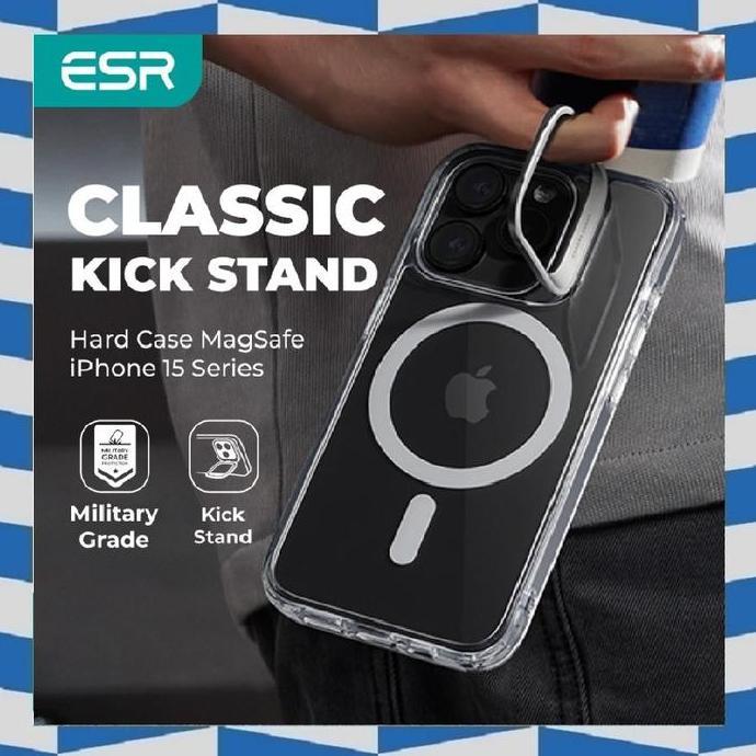 HARD CASE IPHONE 15 SERIES ESR CLASSIC KICKSTAND HALOLOCK - MAGSAFE ORIGINAL DAN TERPERCAYA