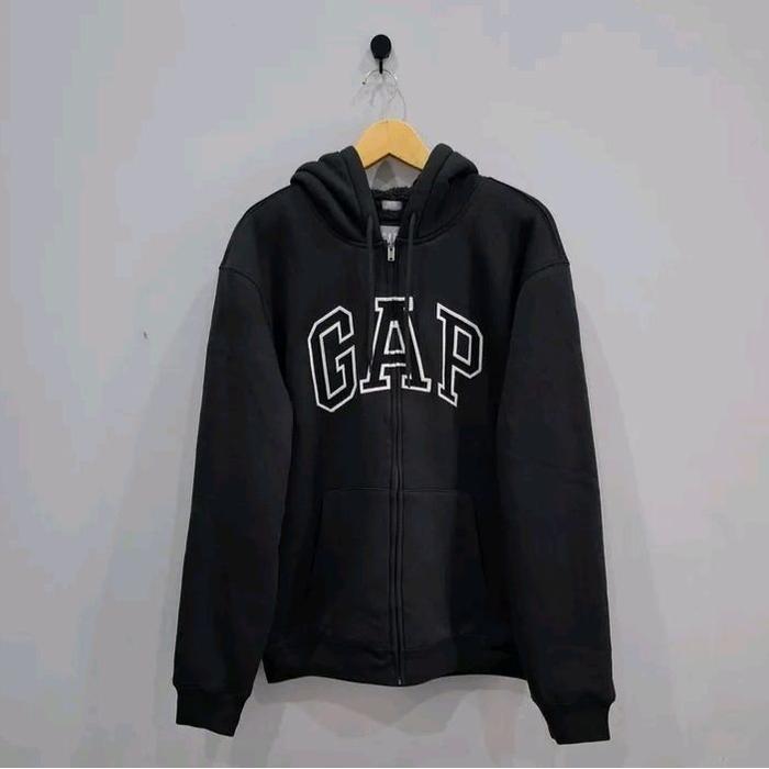 Hoodie Gap Fullzip Jaket Gap Logo Sherpa Lined Terbaru Best Quality 100% Original