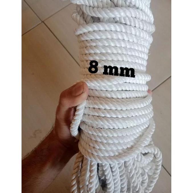 TALI 8MM KURALON BAHAN KAIN TALI IKAT BARANG MOBIL