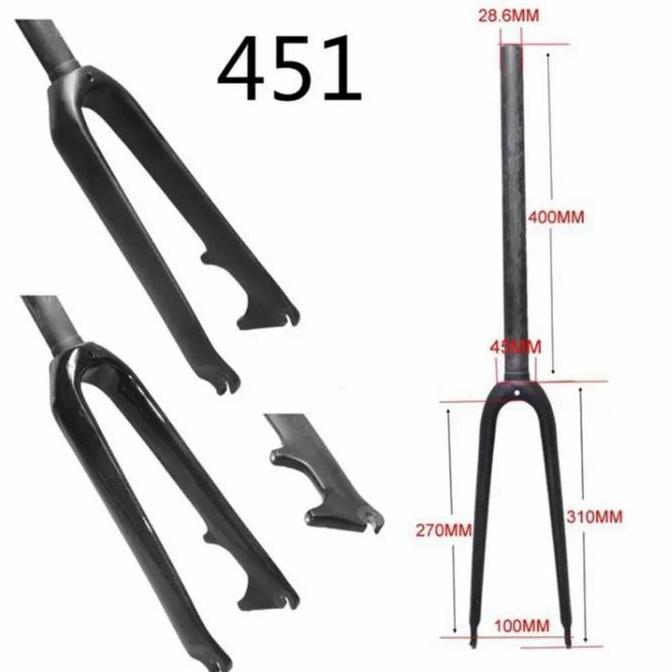 Fork Carbon 20 Inch 22 Inch Disc Brake Fork Carbon Sepeda Lipat BMX