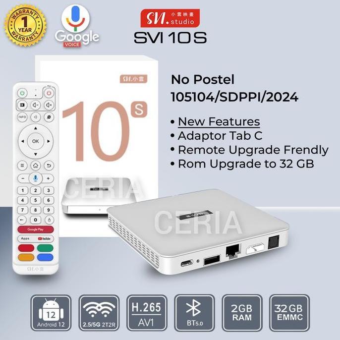Tv Box Terbaru Svi Cloud 10s Android 12 Ram 2GB Rom 32Gb Original