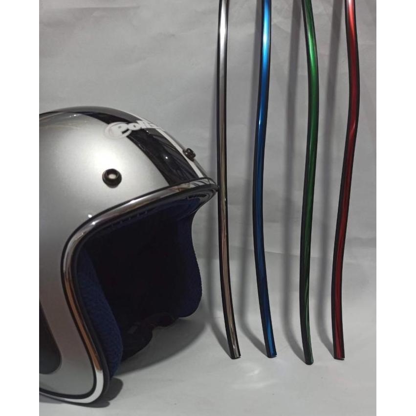 New- List Karet Helm Silver/Gold