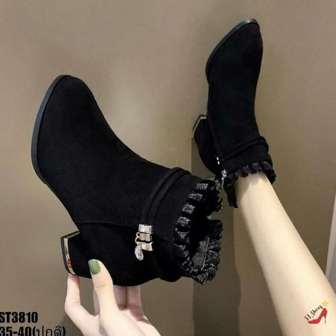 ALVEENASHOES sepatu heels boots korea casual