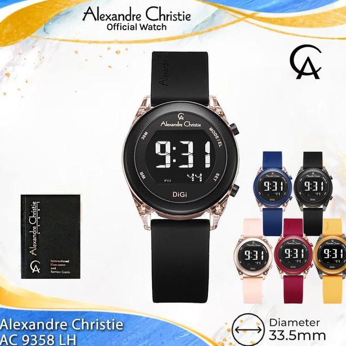 Alexandre Christie Wanita AC 9358 LHR AC 9358 AC9358LH Rubber Strap