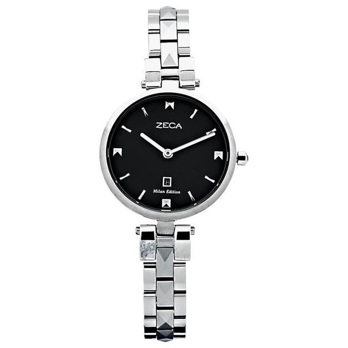 Zeca Watches Jam Tangan Wanita Orinal 196L Silver Black