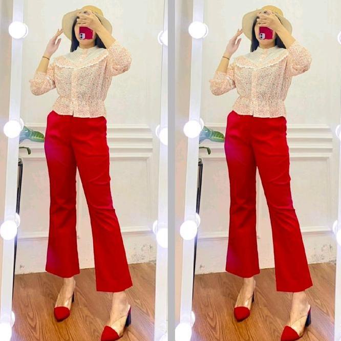 Celana Cutbray Katun Stretch Fauzira Celana Katun Cutbray Celana Cutbray Wanita Panjang