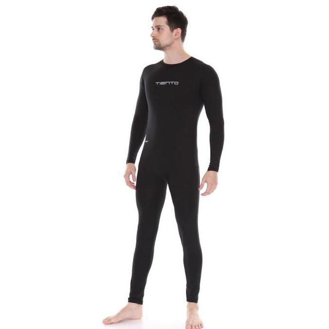 New- Tiento Wetsuit Basic Black Swimwear Baju Celana Pakaian Renang Diving