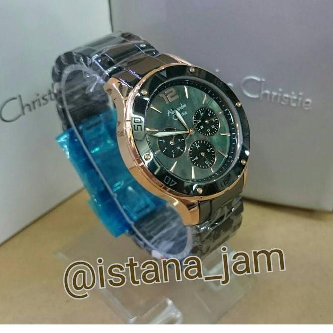 Jam Tangan Wanita Alexandre Christie 2517 Keramik Hitam Orinal