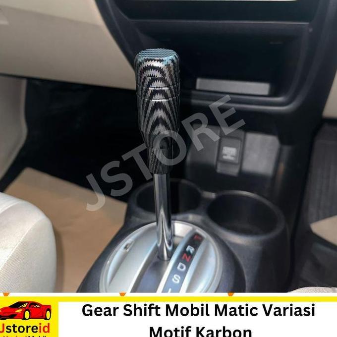 Knob Persneling / Gear Shift / Tuas Gigi Mobil Matic Motif Karbon Universal Termurah