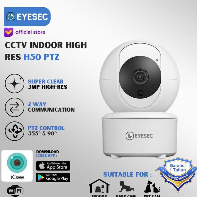 EYESEC Indoor CCTV PTZ Wireless Smart IP Camera FHD WIFI ICSEE H50