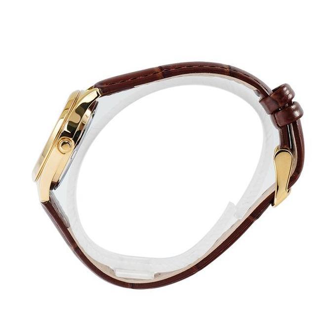 Jam Tangan Wanita  ALBA AN8094X1 White Dial Brown Leather Strap Watches