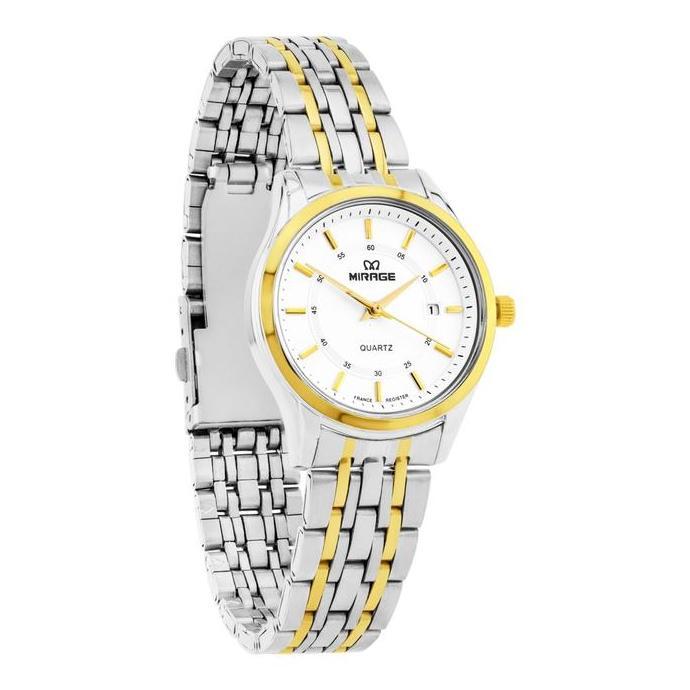 Mirage Watch - Jam Tangan Wanita Formal Kasual Mewah Silver Gold Anti Karat 8830 L