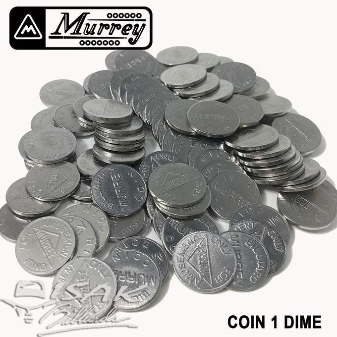 Coin 1-Dime Murrey - 17.9 Mm - (1 Pak = 50 Buah) - Billiard Biliar