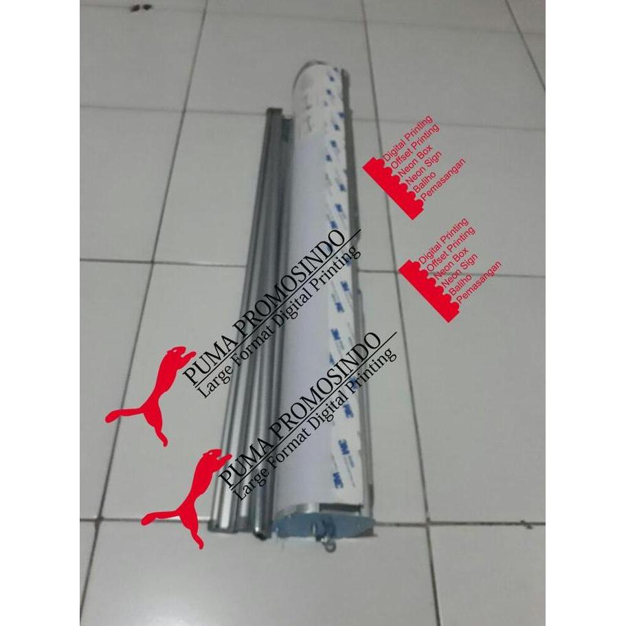 Miliki Roll Up Banner Alumunium Plus Printing Ukuran 80 X 180 Murah Jakarta