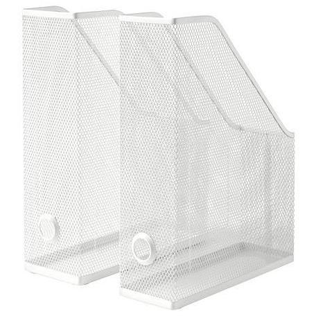 Set Binder Isi 2 Pcs Tempat File Majalah Buku Baja Putih Folder Box