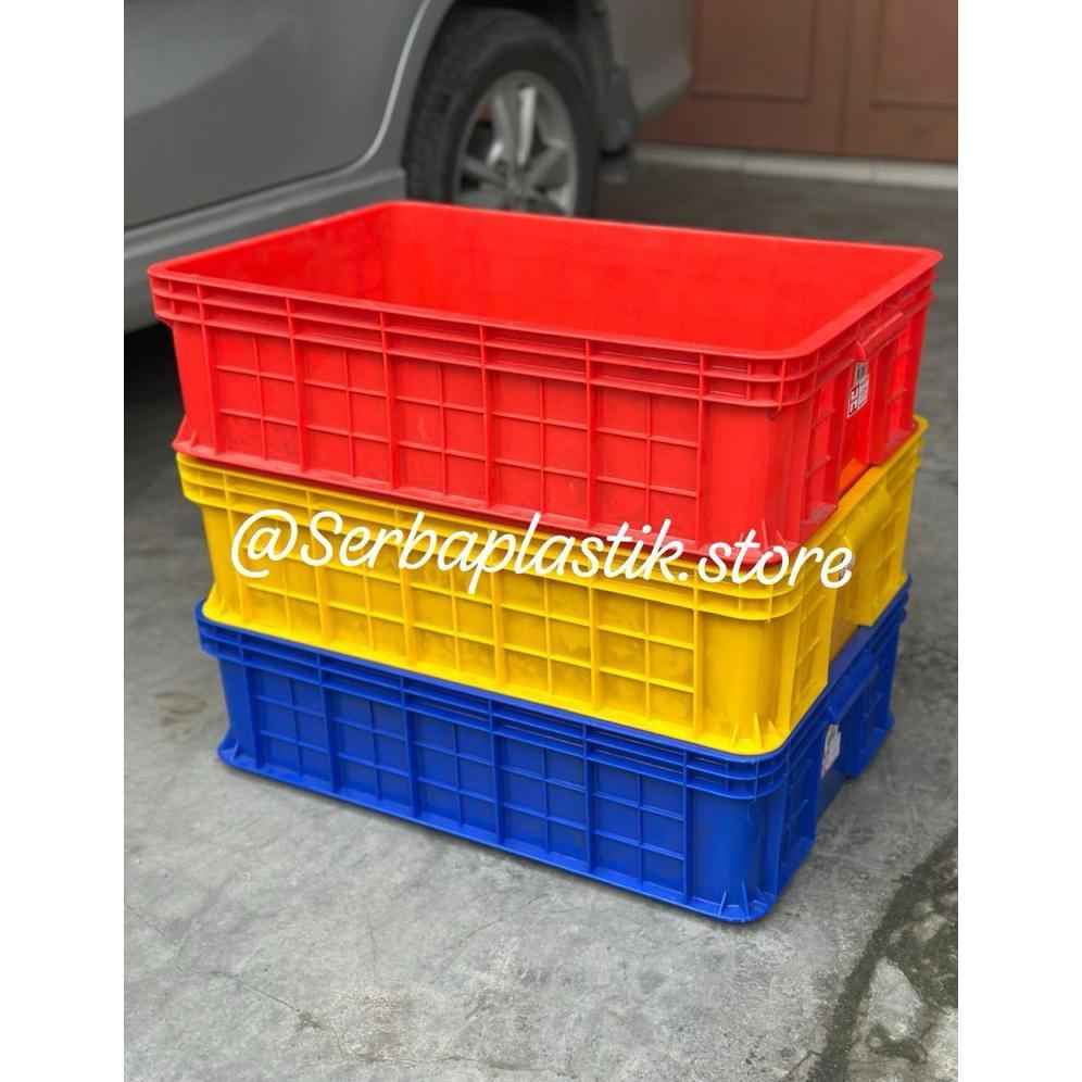 Container box industri / keranjang kontainer pabrik / krat plastik hanata 2100 / krat roti buah sayu