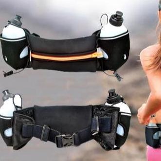 Tas Pinggang Olahraga Dengan Dua Botol Minum - Tas Pinggang Olah Raga - Sport Running Belt - Hydrati