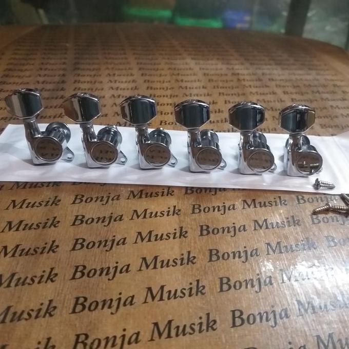 ORIGINAL TUNER IBANEZ PREMIUM TUNER 6 INLINE CHROME IBANEZ PREMIUM ORIGINAL DAN TERPERCAYA