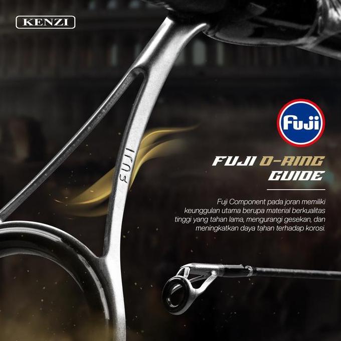 Putrowayahseller - Kenzi Gladiator 62 Spinning Solid Carbon Joran Casting 5-17Lbs Fuji Guides