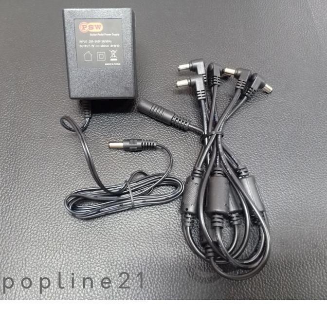 Adaptor efek Multi / Power Supply Guitar Pedal Multi PSW