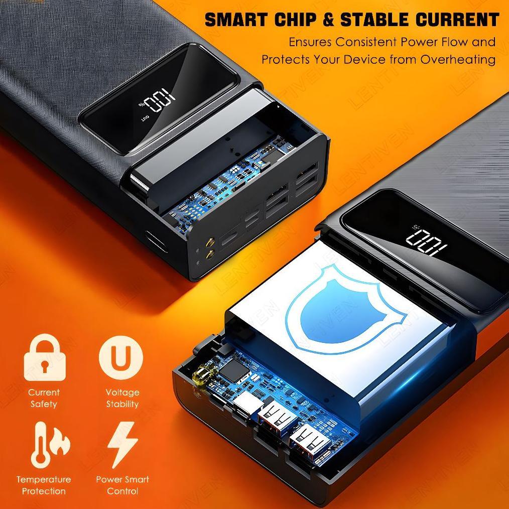 Hot Product Terbaru Lentiven Powerbank 60000Mah 4 Usb Fast Charging