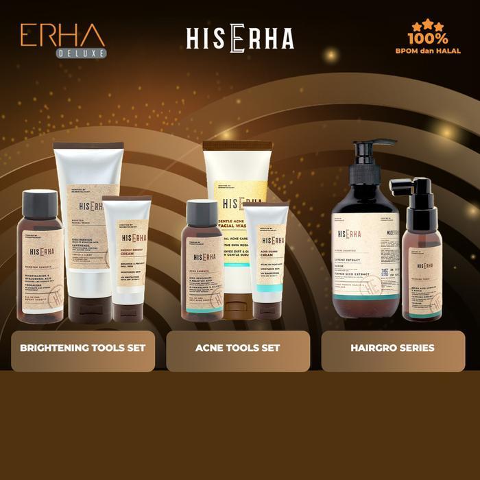 His Erha Skincare Pria Mantools - Rangkaian Untuk Kulit Berjerawat Acid Berminyak Facial Membersihka